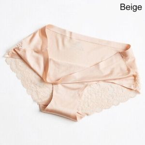 Women Seamless Underwear Sexy Lace Lingerie Knickers Ice Silk Panties Briefs